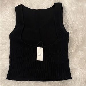 Aritzia Midnight Ribbed Tank Top